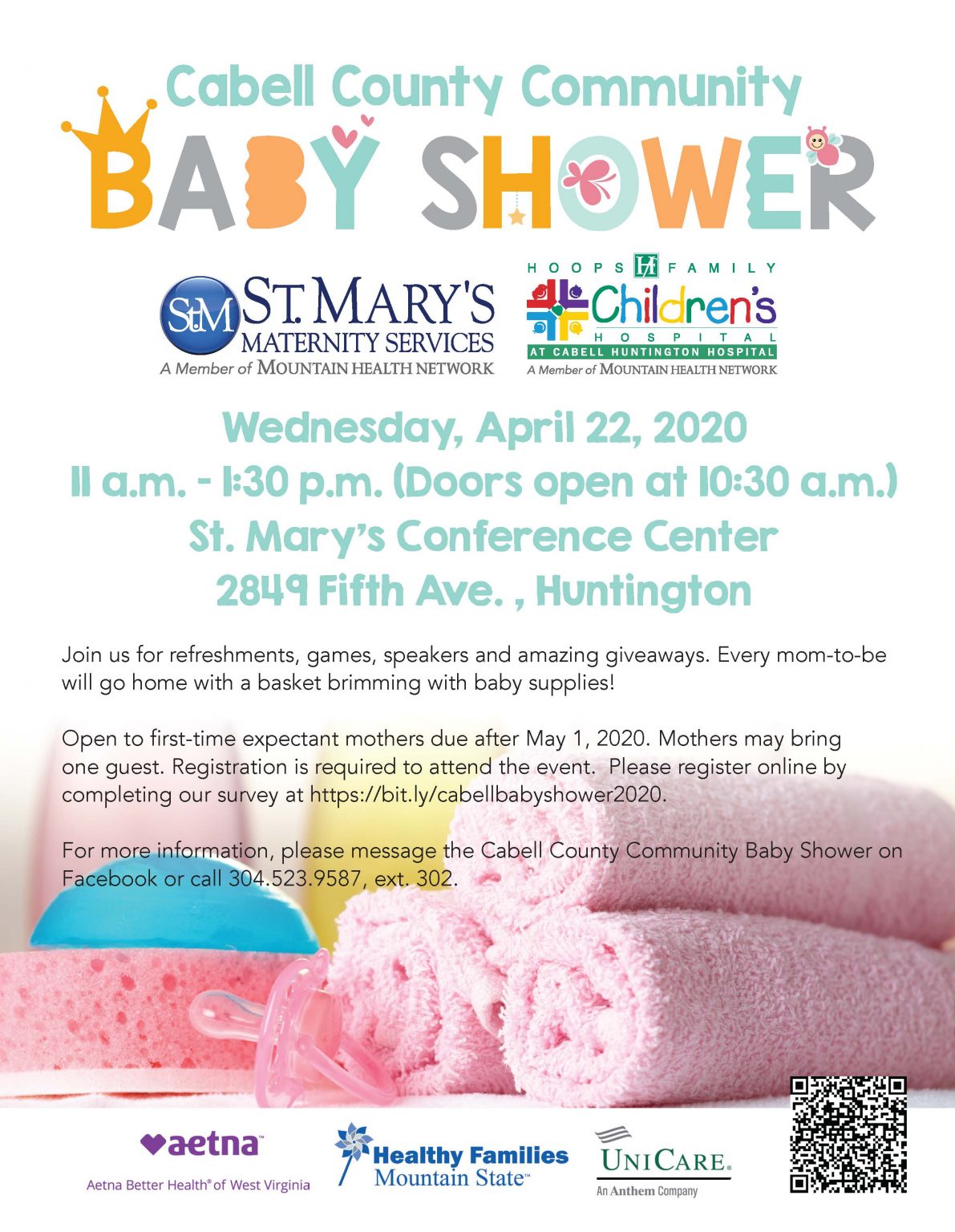 EVENT Cabell County Community Baby Shower for first time Moms, April